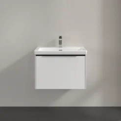 V&b subway 3.0 servantskap 66x42 brilliant white m/lys håndtak i volcano black