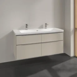 V&b subway 3.0 servantskap 127x57 cashmere grey håndtak i krom