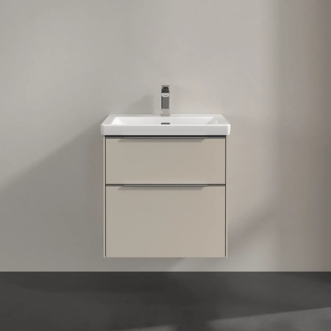 V&b subway 3.0 servantskap 57x47 cashmere grey håndtak i krom