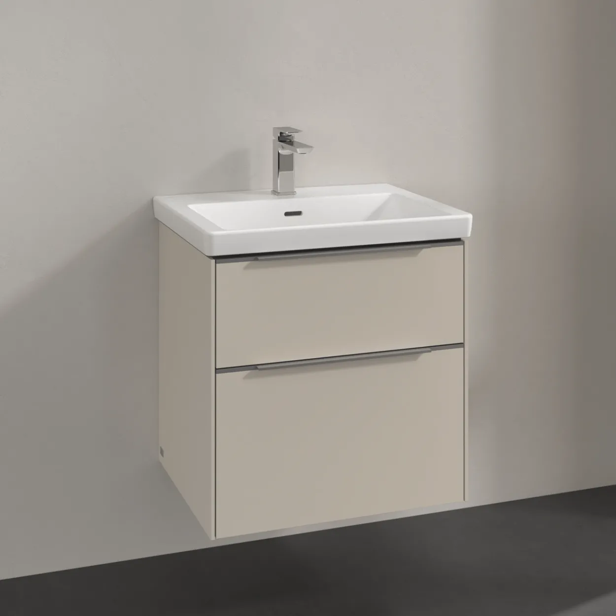 V&b subway 3.0 servantskap 57x47 cashmere grey håndtak i krom