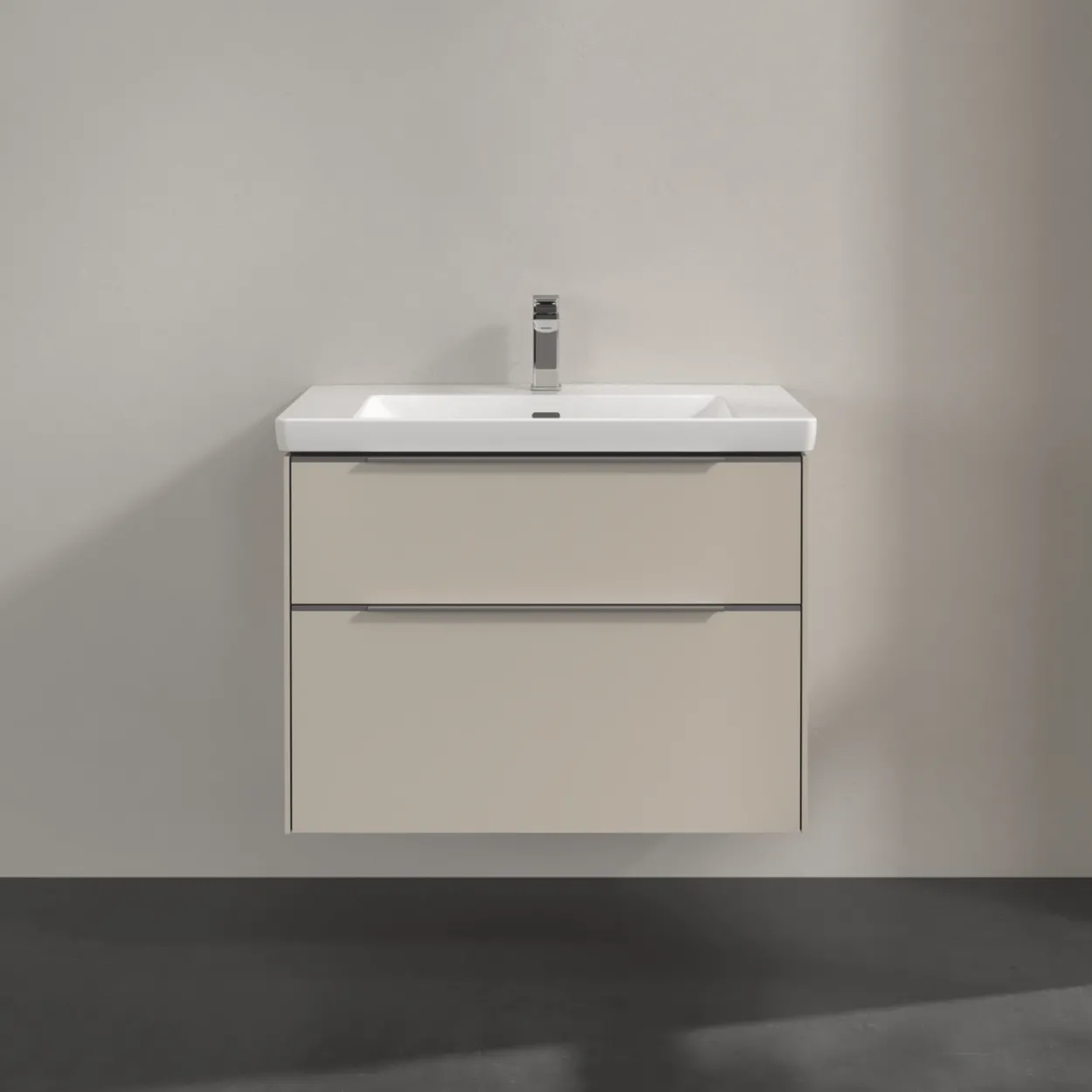V&b subway 3.0 servantskap 77x57 cashmere grey håndtak i krom