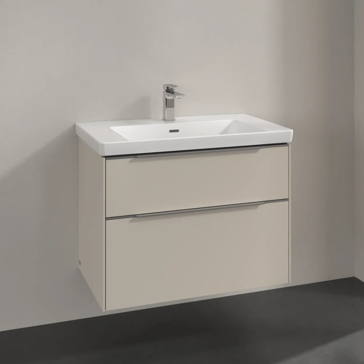 V&b subway 3.0 servantskap 77x57 cashmere grey håndtak i krom