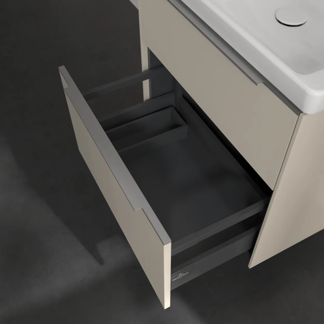 V&b subway 3.0 servantskap 62x57 cashmere grey håndtak i krom