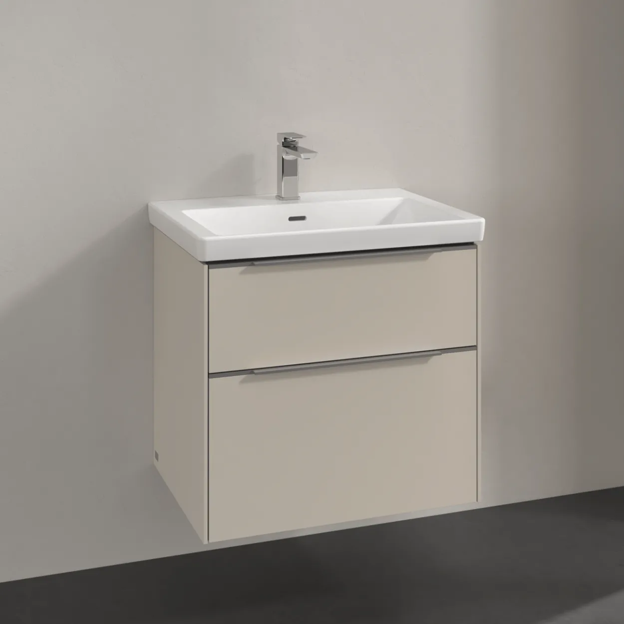 V&b subway 3.0 servantskap 62x57 cashmere grey håndtak i krom