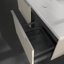 V&b subway 3.0 servantskap 127x42 cashmere grey håndtak i krom