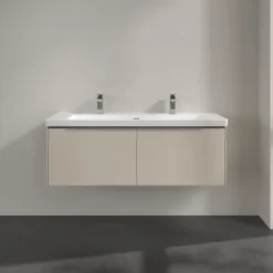 V&b subway 3.0 servantskap 127x42 cashmere grey håndtak i krom