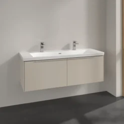 V&b subway 3.0 servantskap 127x42 cashmere grey håndtak i møbelets farge