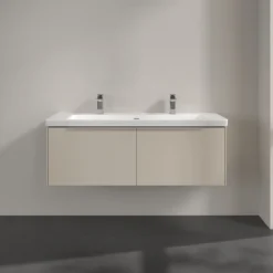 V&b subway 3.0 servantskap 127x42 cashmere grey håndtak i møbelets farge