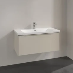 V&b subway 3.0 servantskap 97x42 cashmere grey håndtak i møbelets farge