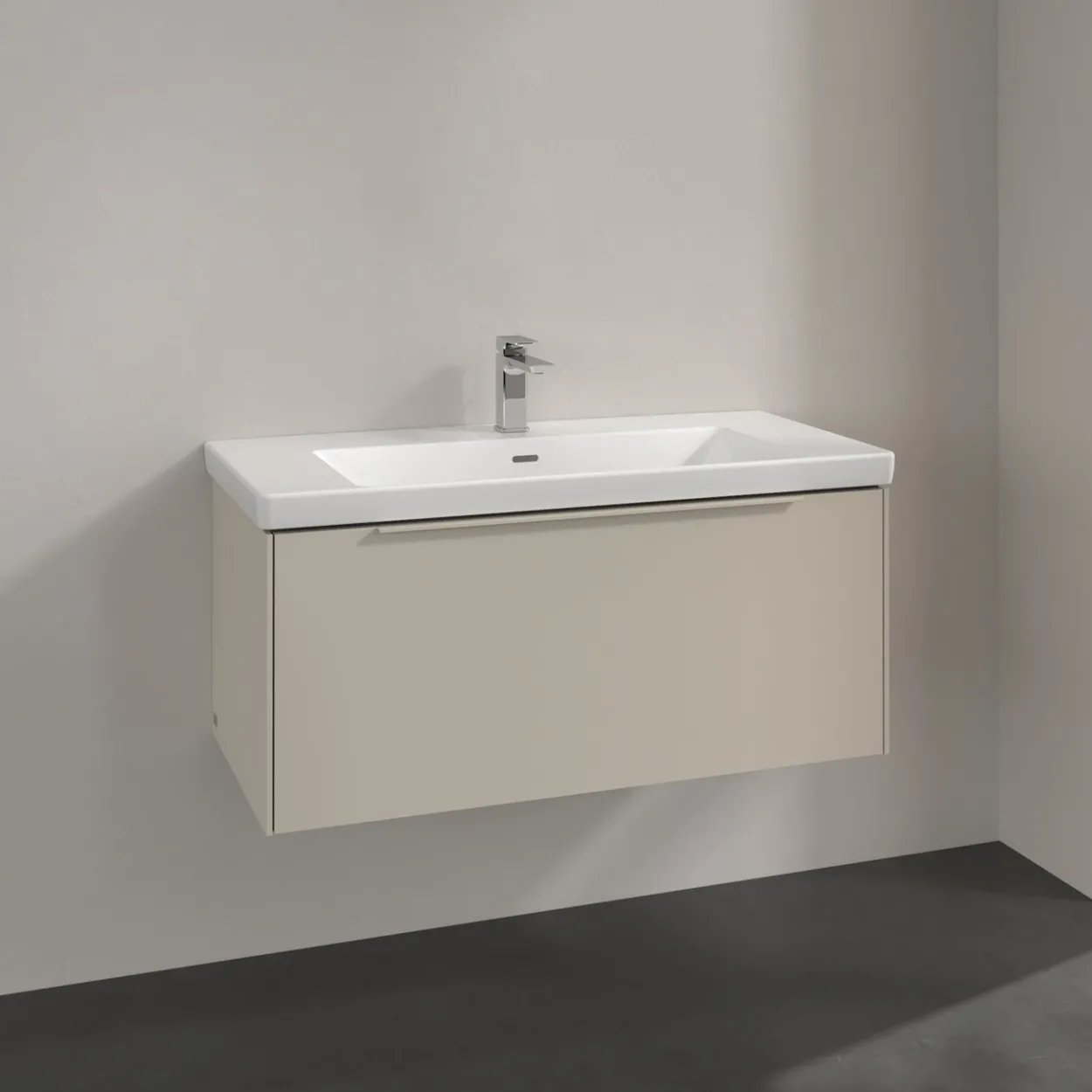 V&b subway 3.0 servantskap 97x42 cashmere grey håndtak i møbelets farge