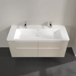 V&b subway 3.0 servantskap 127x57 cashmere grey håndtak i møbelets farge