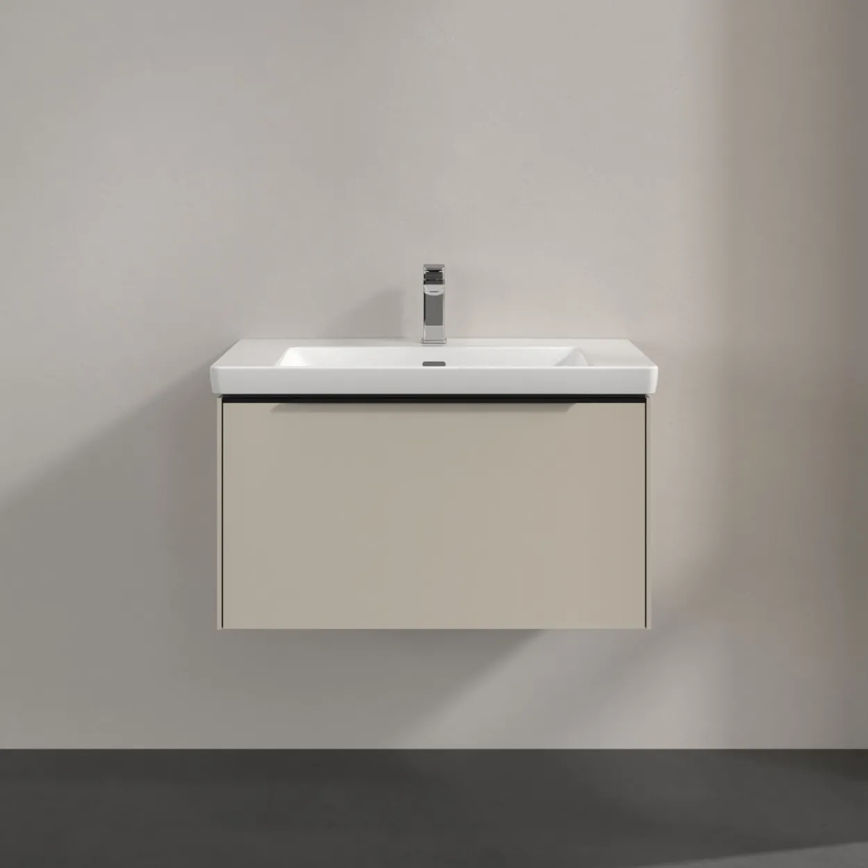 V&b subway 3.0 servantskap 77x42 cashmere grey håndtak i volcano black