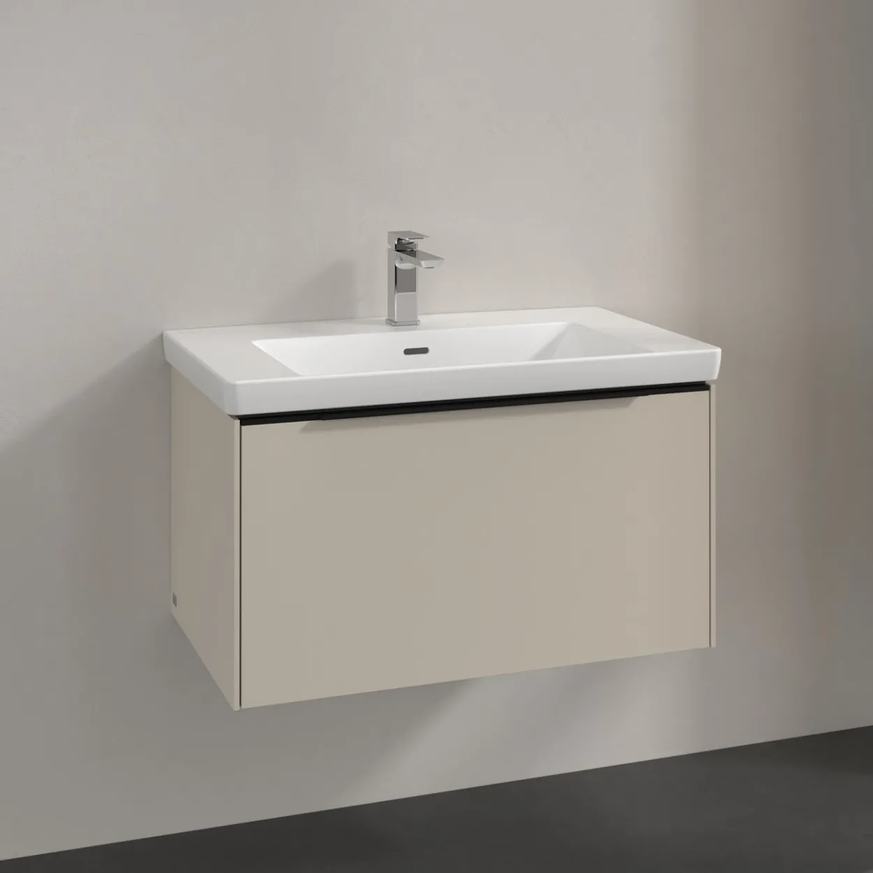 V&b subway 3.0 servantskap 77x42 cashmere grey håndtak i volcano black