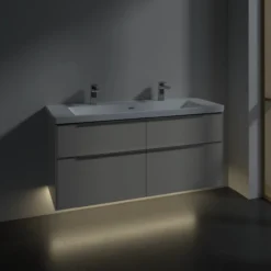 V&b subway 3.0 servantskap 127x57 cashmere grey m/lys håndtak i krom
