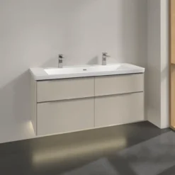 V&b subway 3.0 servantskap 127x57 cashmere grey m/lys håndtak i krom