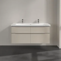 V&b subway 3.0 servantskap 127x57 cashmere grey m/lys håndtak i krom