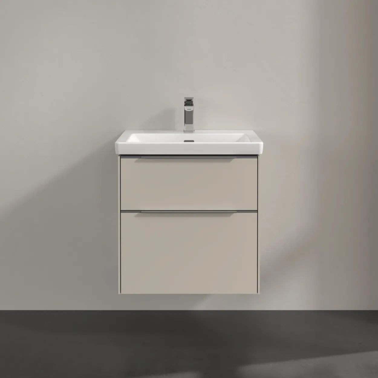 V&b subway 3.0 servantskap 57x47 cashmere grey m/lys håndtak i krom