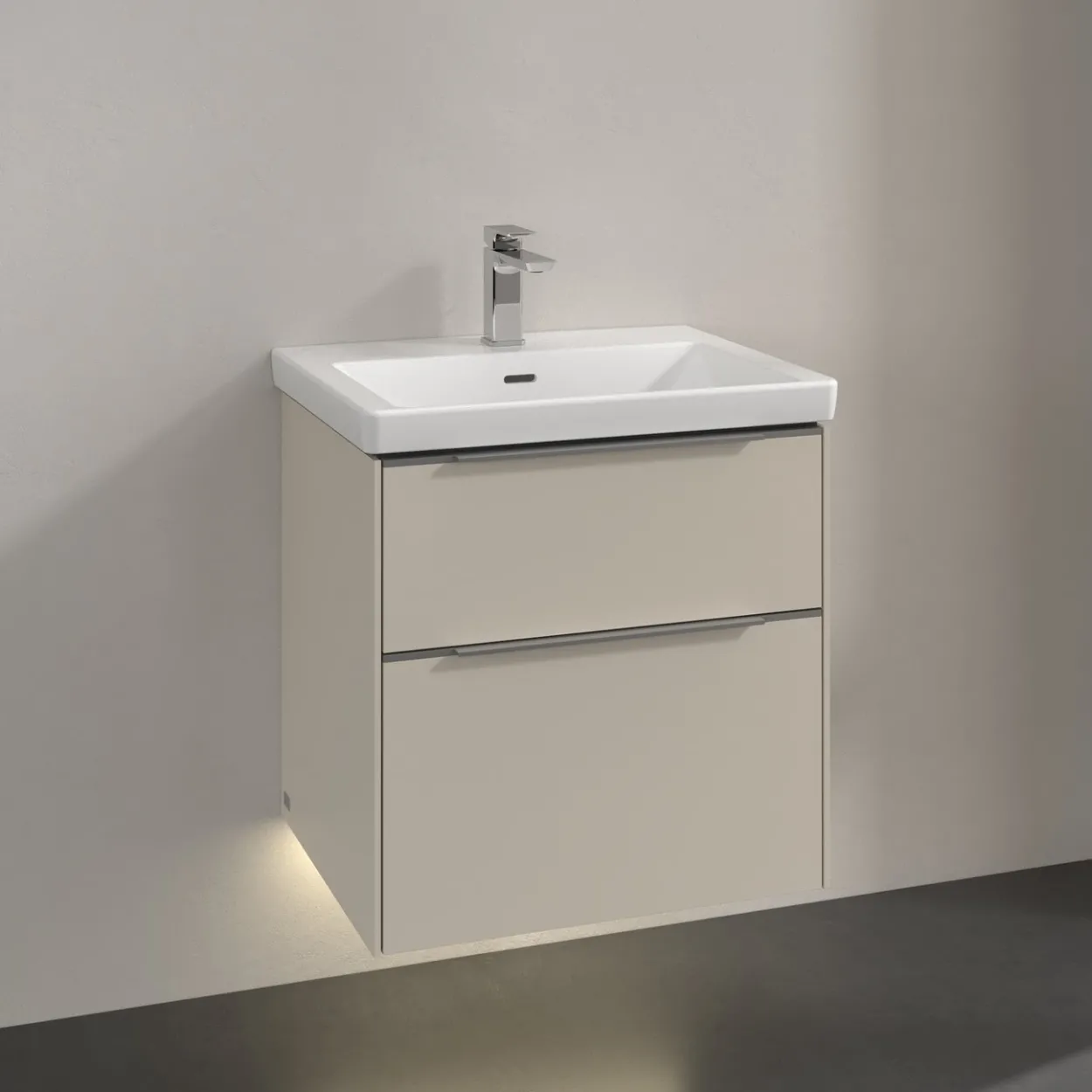 V&b subway 3.0 servantskap 57x47 cashmere grey m/lys håndtak i krom