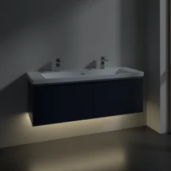 V&b subway 3.0 servantskap 127x42 cashmere grey m/lys håndtak i krom