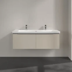 V&b subway 3.0 servantskap 127x42 cashmere grey m/lys håndtak i krom