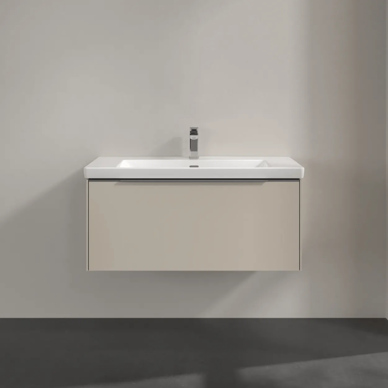 V&b subway 3.0 servantskap 97x42 cashmere grey m/lys håndtak i krom