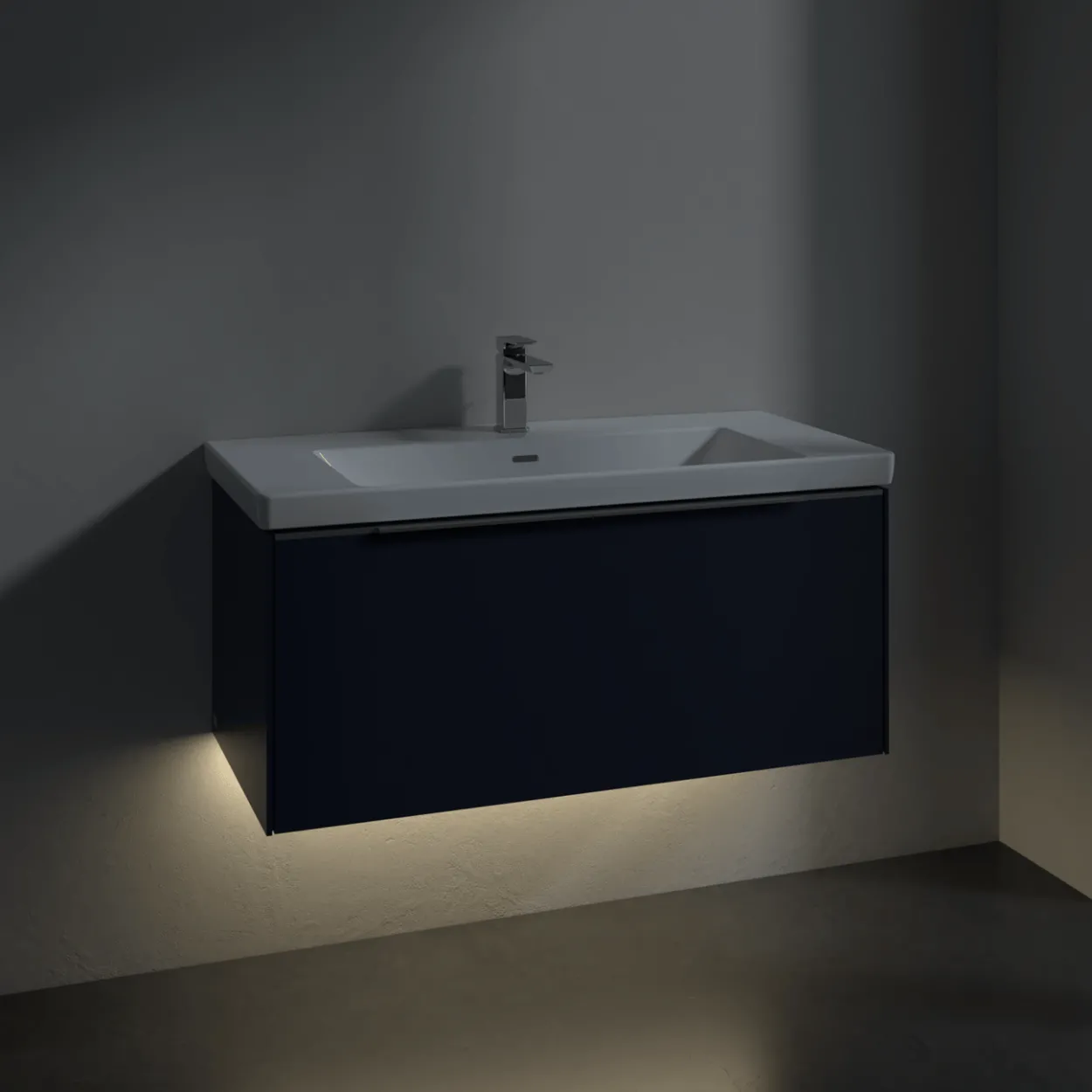 V&b subway 3.0 servantskap 97x42 cashmere grey m/lys håndtak i krom