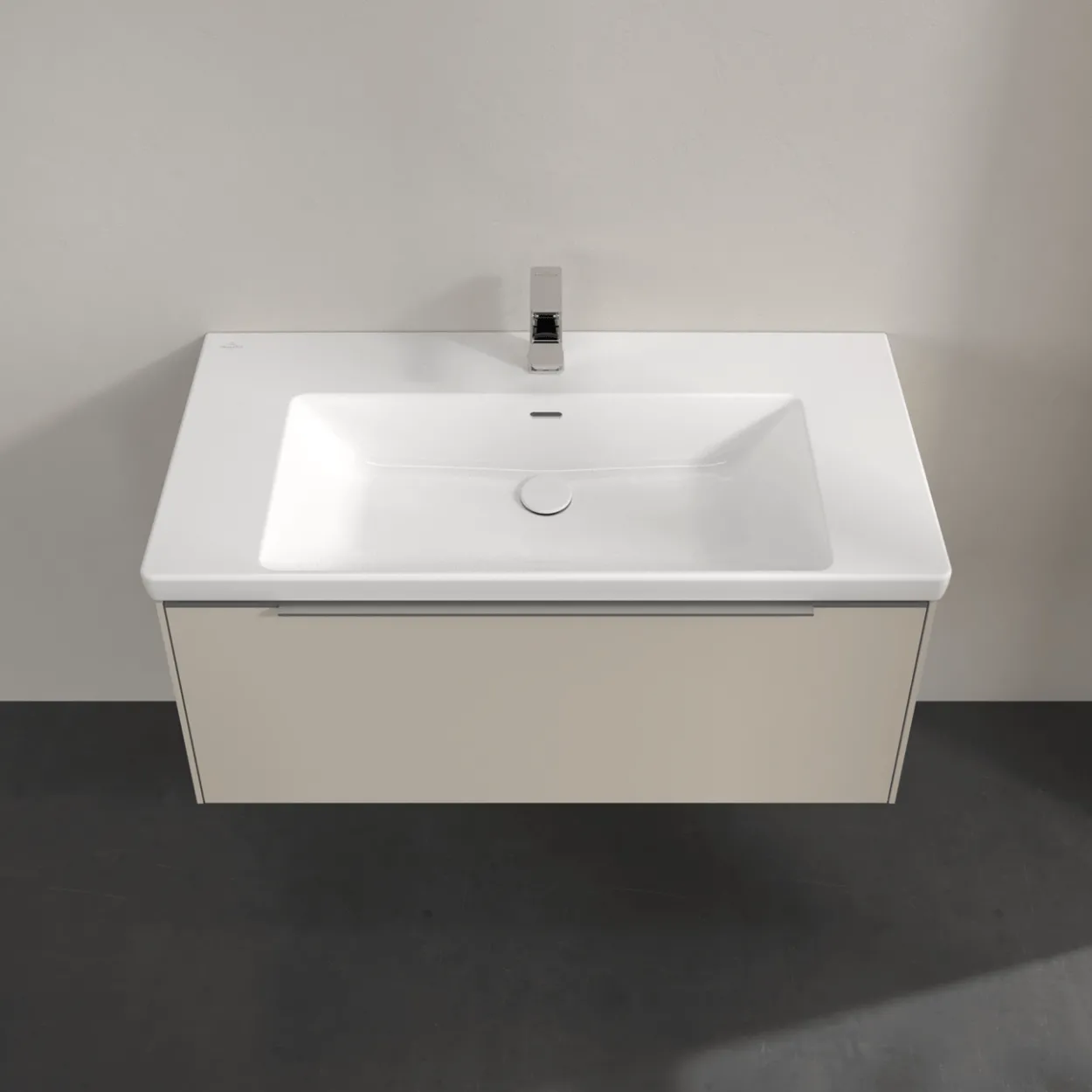 V&b subway 3.0 servantskap 97x42 cashmere grey m/lys håndtak i krom