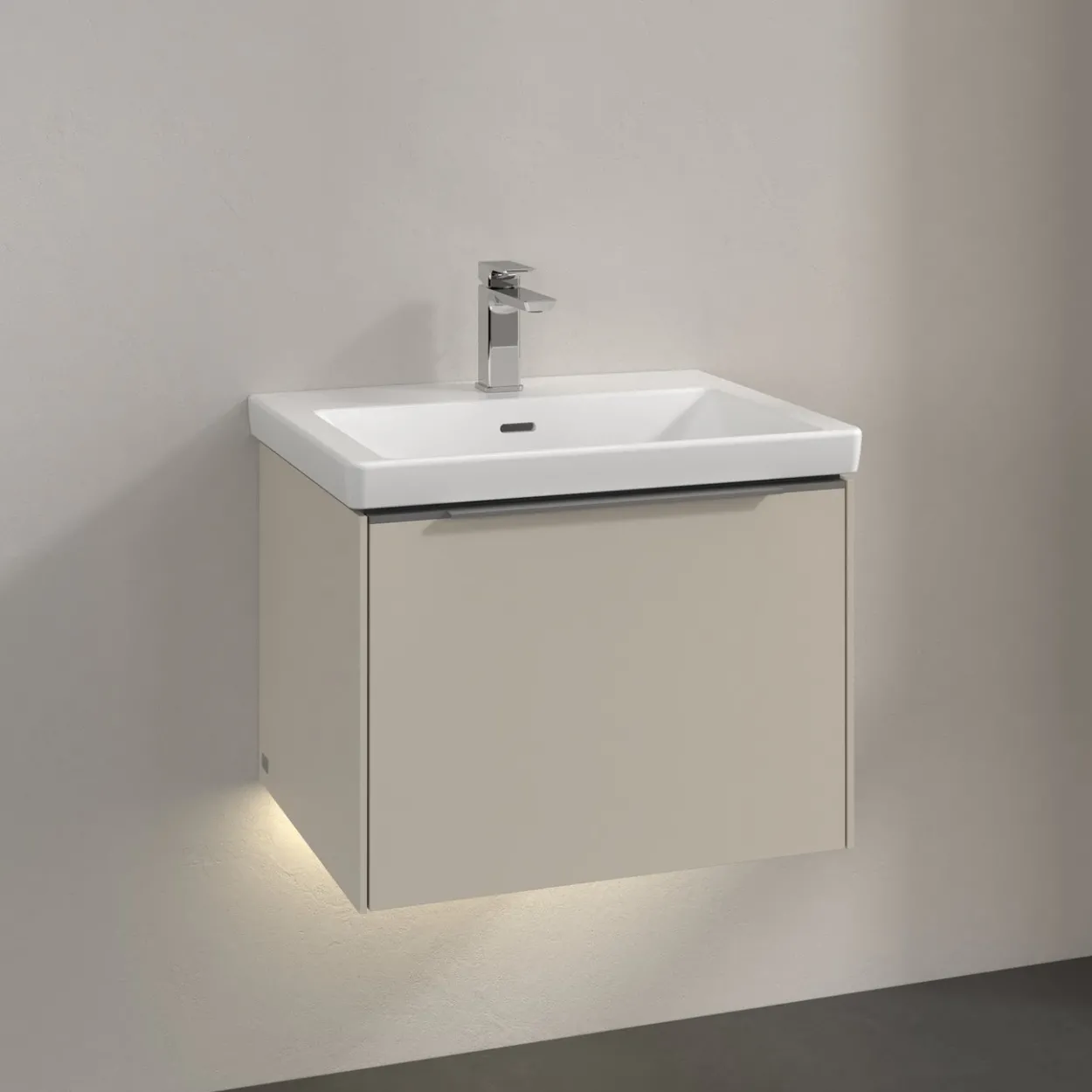 V&b subway 3.0 servantskap 57x42 cashmere grey m/lys håndtak i krom