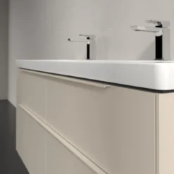 V&b subway 3.0 servantskap 127x57 cashmere grey m/lys håndtak i møbelets farge