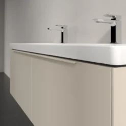 V&b subway 3.0 servantskap 127x42 cashmere grey m/lys håndtak i møbelets farge