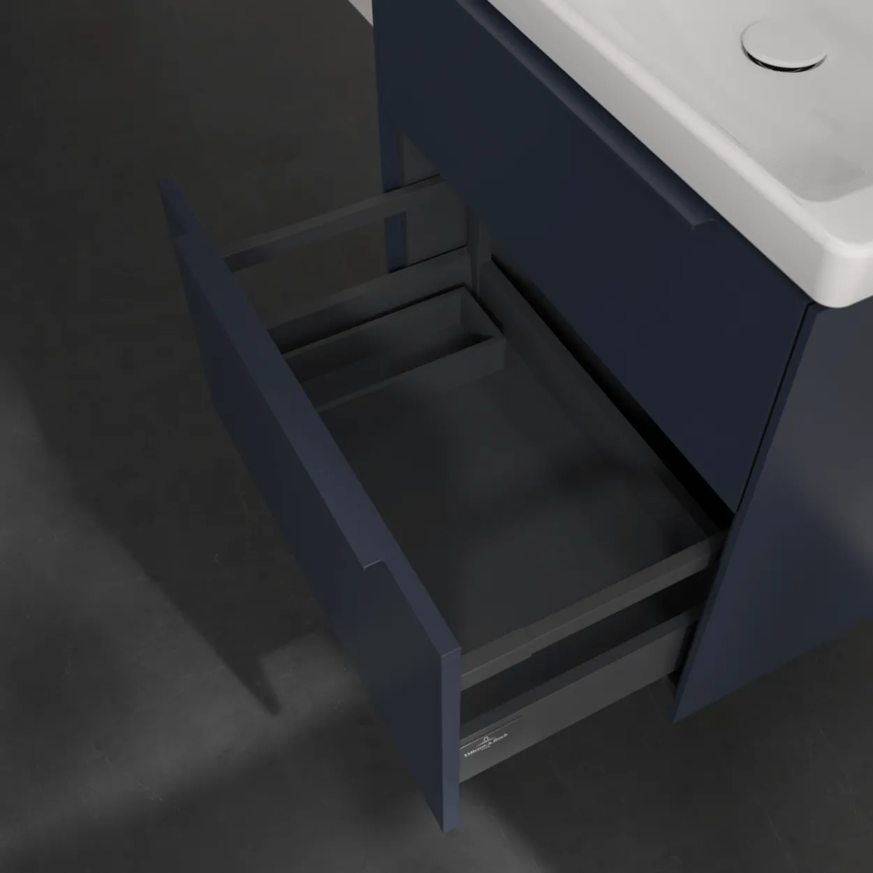 V&b subway 3.0 servantskap 62x57 cashmere grey m/lys håndtak i møbelets farge