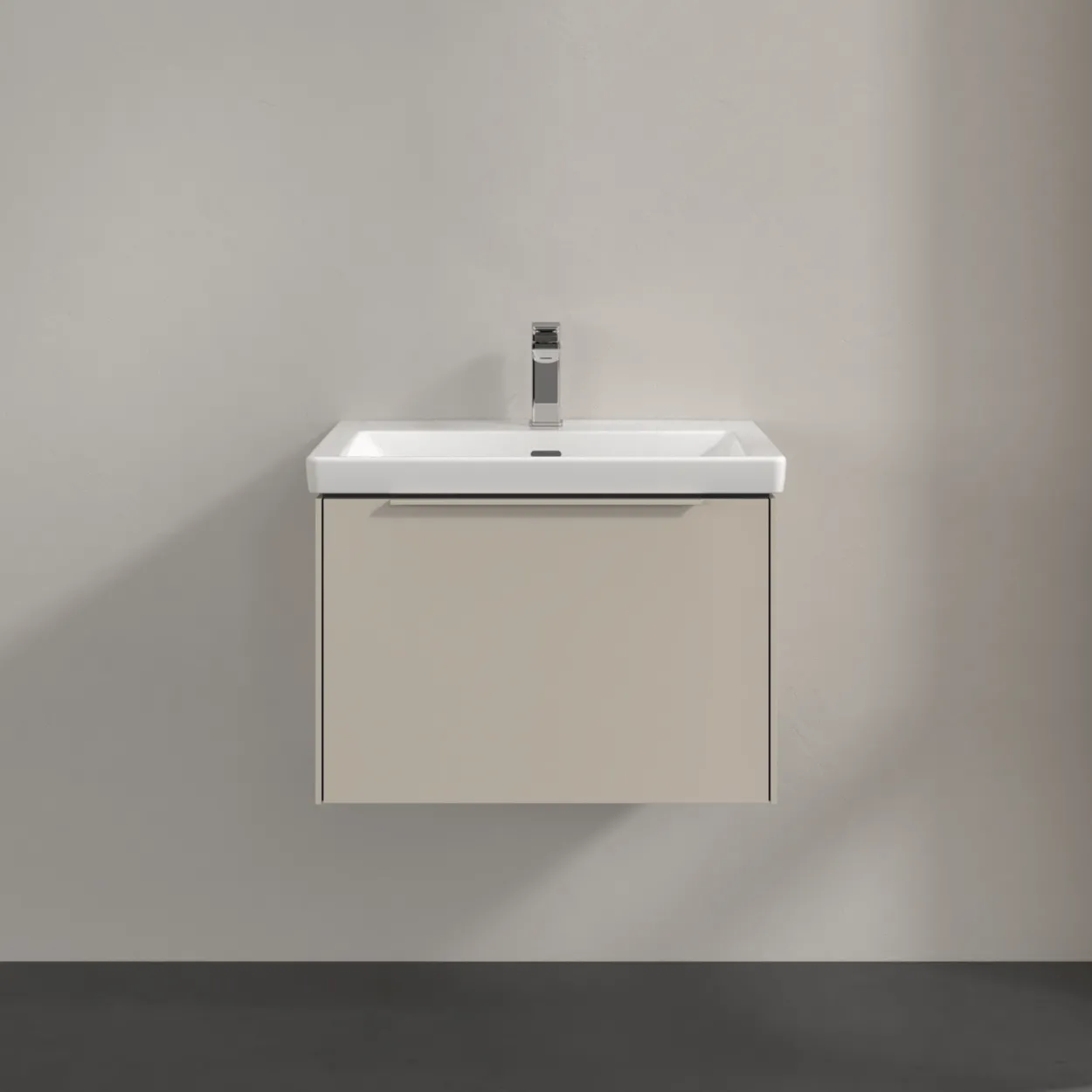 V&b subway 3.0 servantskap 66x42 cashmere grey m/lys håndtak i møbelets farge