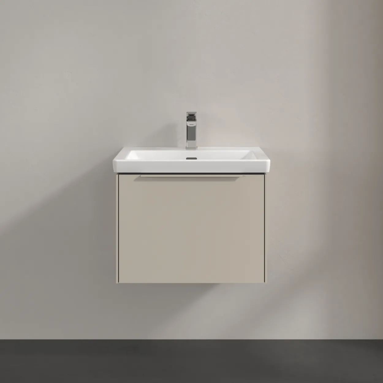 V&b subway 3.0 servantskap 57x42 cashmere grey m/lys håndtak i møbelets farge