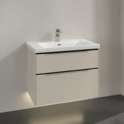 V&b subway 3.0 servantskap 77x57 cashmere grey m/lys håndtak i volcano black
