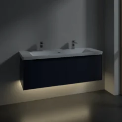 V&b subway 3.0 servantskap 127x42 cashmere grey m/lys håndtak i volcano black