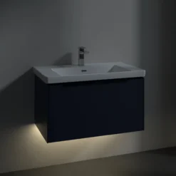 V&b subway 3.0 servantskap 77x42 cashmere grey m/lys håndtak i volcano black