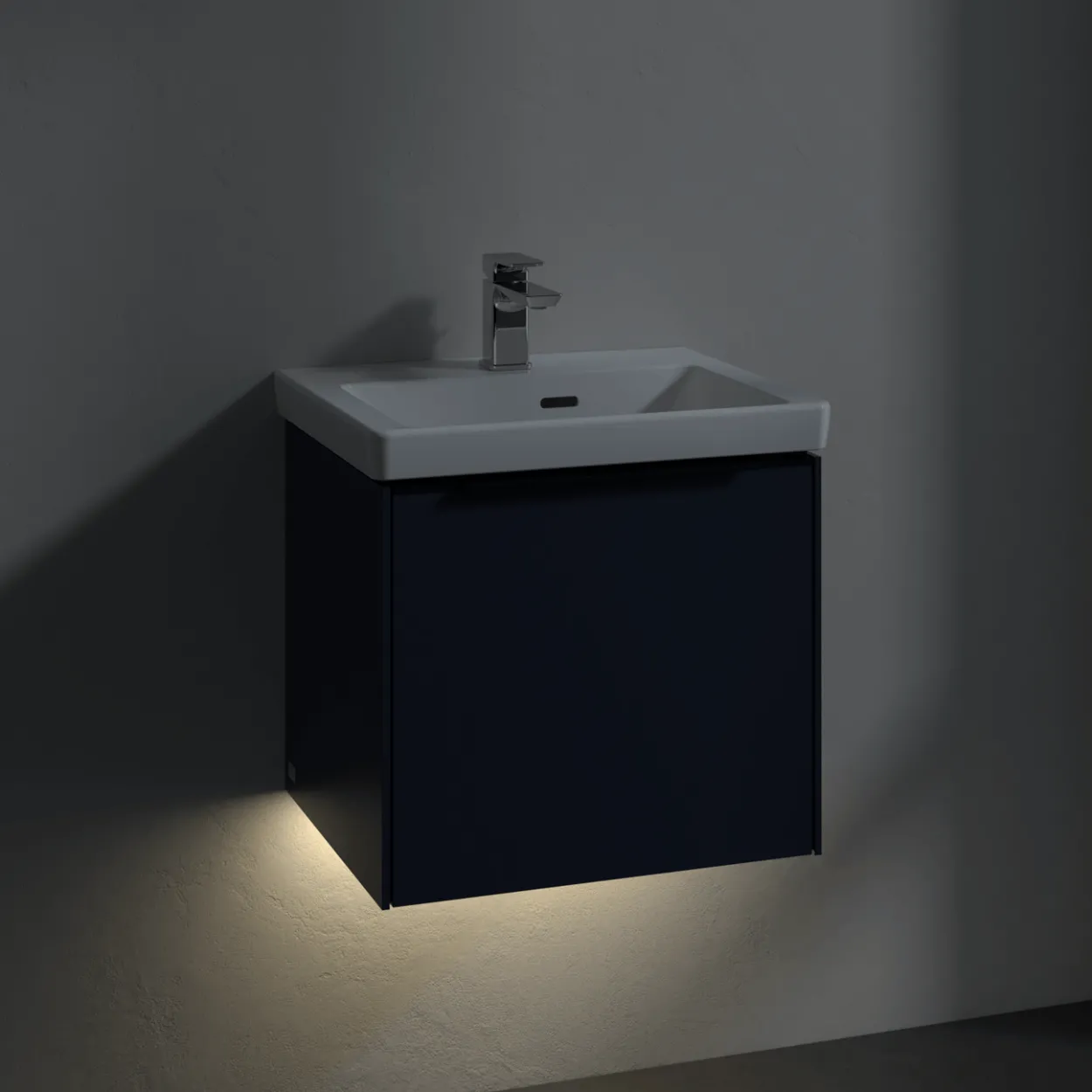 V&b subway 3.0 servantskap 47x42 cashmere grey m/lys håndtak i volcano black