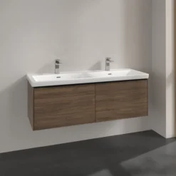 V&b subway 3.0 servantskap 127x42 f/dobbel servant arizona oak håndtak i volcano black