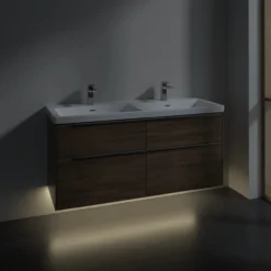 V&b subway 3.0 servantskap 127x57 f/dobbel servant arizona oak m/lys håndtak i krom