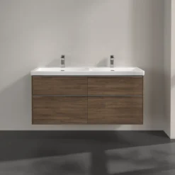 V&b subway 3.0 servantskap 127x57 f/dobbel servant arizona oak m/lys håndtak i krom