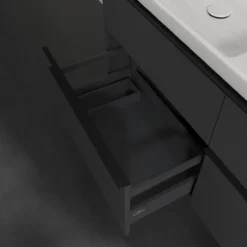 V&b subway 3.0 servantskap 127x57 f/dobbel servant black graphite håndtak i volcano