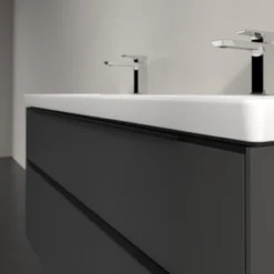V&b subway 3.0 servantskap 127x57 f/dobbel servant black graphite håndtak i volcano