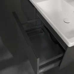 V&b subway 3.0 servantskap 127x42 f/dobbel servant black graphite m/lys håndtak i volcano