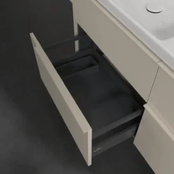 V&b subway 3.0 servantskap 127x57 f/dobbel servant cashmere grey håndtak i møbelets farge