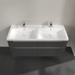 V&b subway 3.0 servantskap 127x57 f/dobbel servant graphite håndtak i krom