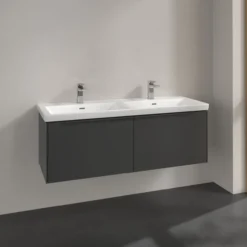 V&b subway 3.0 servantskap 127x42 f/dobbel servant graphite håndtak i møbelets farge
