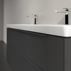 V&b subway 3.0 servantskap 127x57 f/dobbel servant graphite håndtak i møbelets farge