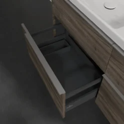 V&b subway 3.0 servantskap 127x57 f/dobbel servant kansas oak m/lys håndtak i krom
