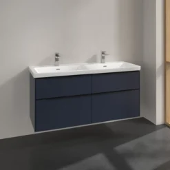 V&b subway 3.0 servantskap 127x57 f/dobbel servant marine blue håndtak i volcano black