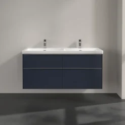 V&b subway 3.0 servantskap 127x57 f/dobbel servant marine blue m/lys håndtak i krom